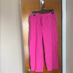 ➡️2/$20❗️⬅️ Basic Editions Fuchsia & Aqua Relaxed Fit Pants